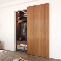Herrajes para Puertas Corredizas de Aluminio, Cierre Suave y Silencioso, Guía Ajustable para Puertas Pesadas, para Dormitorio y Cocina