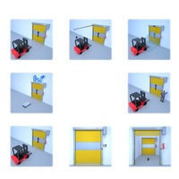 Porte à enroulement rapide en PVC sur mesure, porte automatique à capteur rapide sur mesure pour usine alimentaire, atelier, étanchéité anti-poussière