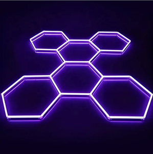 Systèmes commerciaux Hexagon RGB <span class=keywords><strong>Led</strong></span> Light pour atelier Nid d'abeille <span class=keywords><strong>Led</strong></span> Lights pour <span class=keywords><strong>Garage</strong></span> Work Light pour voiture Detailing Shop - Product Image 4
