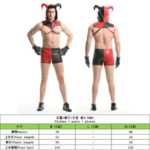 Costume de <span class=keywords><strong>clown</strong></span> noir et rouge pour fête d'Halloween, déguisement sexy de cirque, cosplay pour adulte - Product Image 2