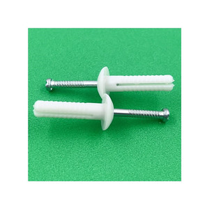 亜鉛ネジ付きスロットヘッドとダイヤモンドテールナイロンアンカーを備えたハンマードライブナイロンプラスチック固定拡張アンカー - Product Image 1