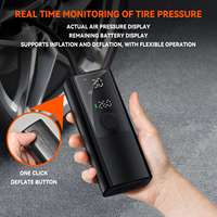 Modern Portable Car Tire Inflator-Handheld Emergency Air Compressor Pump 4000mAh Battery for Car Household Use Digital Gauge LED