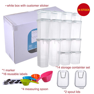 Phụ Kiện Nhà Bếp Sản Phẩm Mới <span class=keywords><strong>2025</strong></span> Thực Phẩm Lưu Trữ Hộp Thùng Nắp Lưu Trữ Container Bộ 28 Pcs-Tủ Thức Ăn Lưu Trữ Chứa - Product Image 4