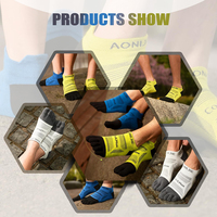 Coolmax Chaussettes à cinq orteils Chaussettes à cinq doigts Chaussettes de course athlétiques No Show Crew 4 paires