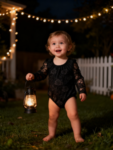 Completo Estivo per Neonata, <span class=keywords><strong>Tutina</strong></span> a Maniche Lunghe in <span class=keywords><strong>Pizzo</strong></span>, Body Intero con Fascia per Pannolino, Abbigliamento Boutique per Danza - Product Image 3