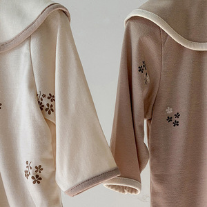 Combinaison en tricot <span class=keywords><strong>pour</strong></span> bébé unisexe Hongbo, printemps <span class=keywords><strong>2023</strong></span>, coton, manches longues, fermeture éclair à la cheville, col Peter Pan - Product Image 4
