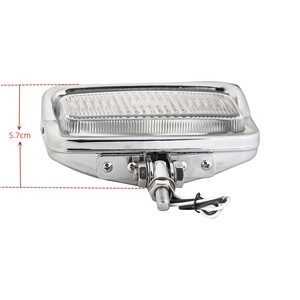 39-2-1-06 <span class=keywords><strong>Dixie</strong></span> 6V 45W Conjunto de Faro Delantero Cromado para Motocicleta, Lámpara Rectangular - Product Image 2