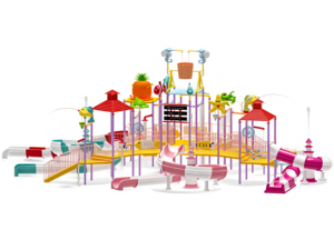 Équipement de <span class=keywords><strong>parc</strong></span> <span class=keywords><strong>aquatique</strong></span> commercial extérieur : Toboggan, structure <span class=keywords><strong>aquatique</strong></span>, conception de jeux en fibre de verre avec pulvérisation - Product Image 2