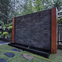 Revêtement mural en pierre souple à texture d'eau courante, finition ondulée naturelle, ignifuge pour la maison et le bureau