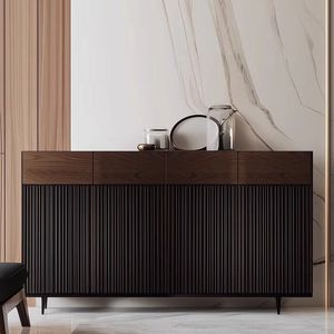 Mueble zapatero minimalista italiano de madera maciza, mueble lateral retro de alta gama para almacenamiento, montado en la pared, para uso doméstico - Product Image 1