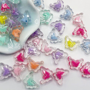 Transparent Acrylic Butterfly <b>Beads</b> For Bracelet Making Bulk Loose <b>Beads</b> Summer 2024 Yiwu Origin - Product Image 2