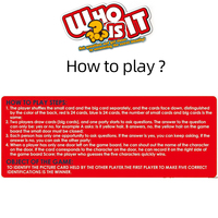 Kinder Erwachsene Bildung Familie Spiel Denkspiel Personennamen-Kartenspiel Wer ist es? Brettspiel Ratespiel