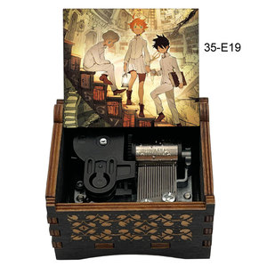 Boîte à musique en bois à remonter The Promised <span class=keywords><strong>Neverland</strong></span>, mélodie de berceuse d'Isabella, cadeau pour amis, famille, festival, décoration de la maison - Product Image 2