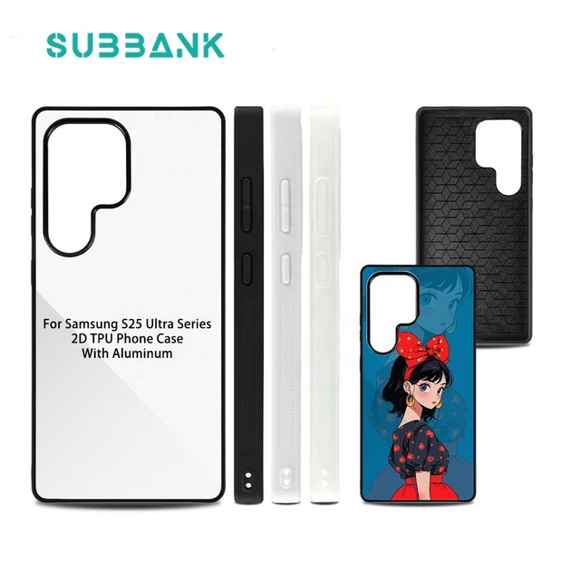 Subbank Wholesale 2D TPU Plastic Phone Case for Samsung S25 Ultra Series Aluminum Plate Printed LOGO Sublimation Blank