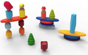 गर्म बिक्री 36 पीसी लकड़ी के सॉर्टिंग ब्लॉक रंगीन पत्थर खिलौना रचनात्मक रंग निर्माण ब्लॉक खिलौने बच्चों शैक्षिक खिलौना - Product Image 4