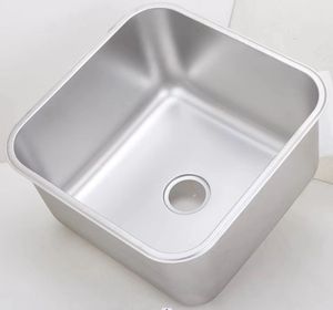 Fregadero Industrial de acero inoxidable, suministro de restaurante, fregadero de un solo cuenco con perforación 304, usado, fabricado comercial, fábrica - Product Image 6