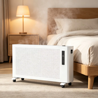 Chauffage par convection portable standard européen 230V blanc avec roulettes, minuterie intelligente, chauffage électrique domestique