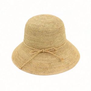 Wholesale High Quality Handmade Raffia <b>Straw</b> Sun <b>Hat</b> Women's Summer Foldable Sunscreen <b>Straw</b> <b>Hat</b> Ladies Beach Sun Bucket <b>Hat</b> - Product Image 1