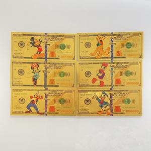 Банкноты-карточки с Микки Маусом, Минни, Дональдом Даком, Дейзи, Гуфи и Плуто — знаменитые персонажи анимационных мультфильмов, для подарков и сувениров - Product Image 1