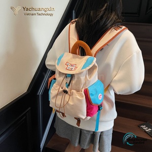Yachuangxin Outdoor <b>Backpack</b> Oxford Cloth Multi Color <b>Drawstring</b> Closure Hiking Camping Bag All Seasons Use - Product Image 5