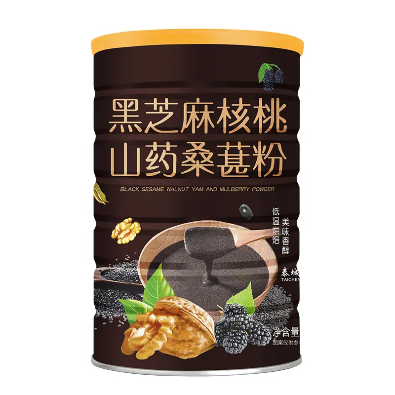 Thực phẩm sức khỏe tự nhiên mè đen óc chó khoai lang bột dâu ngay lập tức Trung Quốc ăn sáng Cháo