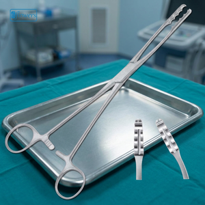 Pinces à éponges et pansements Aesculap, manuelles, en acier inoxydable, certifiées CE ISO13485, instrument de chirurgie générale - Product Image 3