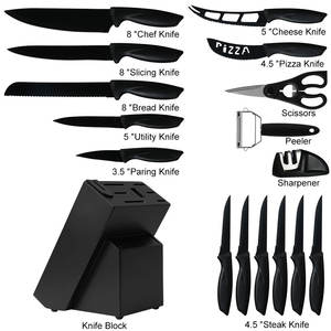 Juego de Cuchillos de Cocina con Bloque Organizador de Madera, Cuchillo de Cocina de Acero Inoxidable con Alto Contenido de Carbono, Cuchillos de Cocina con Mangos Ergonómicos - Product Image 3