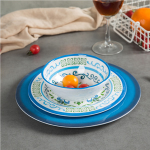 Plasric <strong>Picnic</strong> Dish <strong>Set</strong> 12 Pcs <strong>Set</strong> Dinnerware <strong>Set</strong> <strong>Plates</strong>, Custom Printing High End Melamine Hotel Tableware Dinnerware - Product Image 2