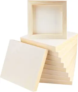 6x6 <strong>Wooden</strong> <strong>Panels</strong> <strong>Unfinished</strong> <strong>Wooden</strong> Canvas Crafts Painting Canvas DIY Art for Office Gallery - Product Image 1