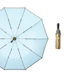 Parapluie <span class=keywords><strong>Anti</strong></span> <span class=keywords><strong>UV</strong></span> automatique à 3 plis, 1 pièce, produits uniques à vendre, cadeau chinois, personnalisé, or, avec impression de Logo - Product Image 6