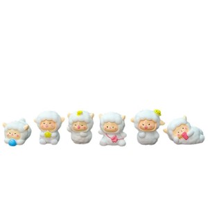 รูปแกะจิ๋วเรซิ่นตกแต่งรถยนต์ ของตกแต่งคอนโซลกลางสำหรับผู้หญิง - Product Image 2