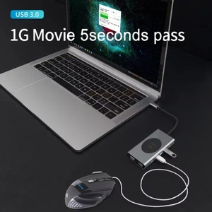 Estación de acoplamiento de aluminio tipo C para carga inalámbrica 4K HDTV 1080P <span class=keywords><strong>VGA</strong></span> 1000M RJ45 USB 3,0 <span class=keywords><strong>Adaptador</strong></span> de concentrador USB 13 en 1 Concentrador USB C - Product Image 5