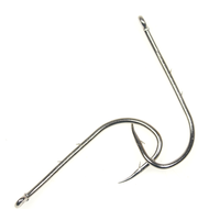Hameçon de pêche à la ligne en acier à haute teneur en carbone, à queue fendue et barbelée, pour la pêche au bar en eau salée, taille 14, vente en gros # -5/0