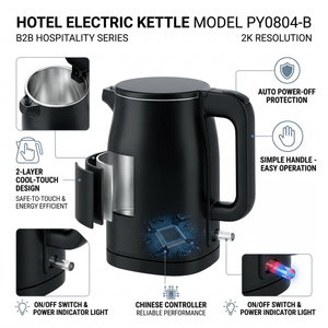Wholesale 0.8L Water <b>Kettle</b> Hotel Stainless Steel 220V for Household Use Boil-Dry Protection Prevents Damage From Dry - Product Image 4