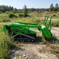 Débroussailleuse hybride télécommandée à lame de déchiquetage robuste, qualité export, démarrage électrique, pour terrains en pente