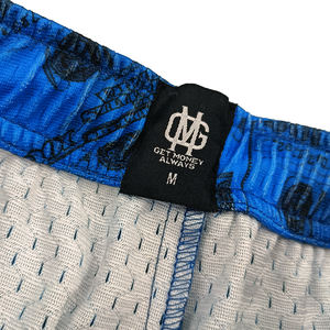 Pantalones cortos de malla de impresión digital informales deportivos sueltos a la moda, pantalones cortos de malla de diseñador de talla grande con logotipo personalizado para hombre - Product Image 3