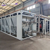 Conteneur de minage ACT Hydro Cooling 40HC 1350KW 336 unités Antminer Whatsminer M64 PDU CDU Distribution d'énergie Clé en main Extérieur
