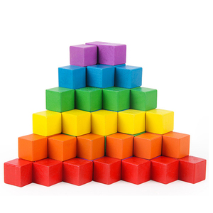 20mm Montessori Puzzle Stacking Blocks 100-Piece DIY Mini Cube Wall Space Toy Set Educational Wood and PC Material for Kids - Product Image 1