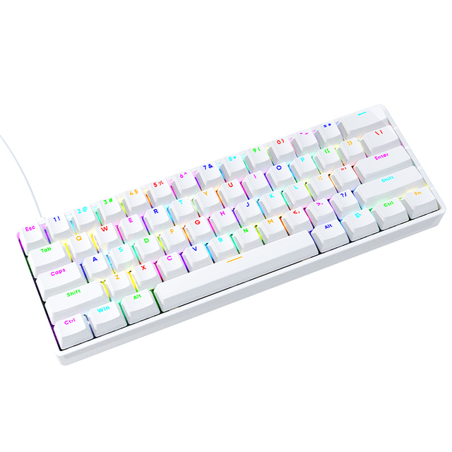 AK61 New 60% Wired USB Type-C Mechanical Keyboard RGB 61 Keys Gaming Red Switch Private Mold Hot Sale