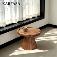Table basse en bois d'orme massif style Wabi-Sabi, sur pieds de souches d'arbre, pliable et personnalisable, pour la décoration de maisons d'hôtes et de restaurants