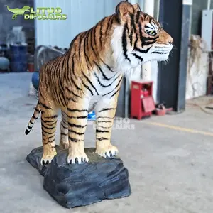 Full Size Realistische Animatronic Geanimeerde Decoratieve Dieren Tijger 3d Model