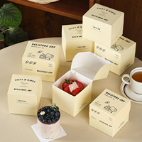 Caja para Pastelitos de Mousse con Logotipo Personalizado, 2 y 3 Pulgadas, Empaque para Pastelería Francesa, Caja de Papel de Grado Alimenticio, Tamaño Personalizado OEM/ODM