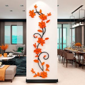 Autocollant mural en acrylique pour la décoration de la maison, autocollants imperméables, rose décorative, fond de salon, autocollant mural 3D - Product Image 3