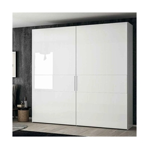 Armoire à vêtements Prima Bestselling Products Design Essentialist Armoire noire et blanche avec miroir - Product Image 1