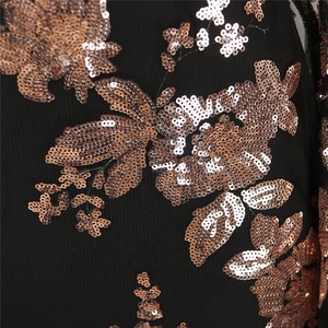Robe deux pièces noire à paillettes, nouveauté, pour femmes, tendance - Product Image 5