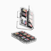 Boîte de rangement magnétique transparente double couche grande capacité pour cartes de jeu Nintendo Switch 2, 16 emplacements