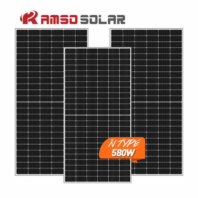 Home Use N-Type for Half Cell 585W 144 Cell Solar Panel for Roof Top Installation
