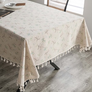 Kích thước tùy chỉnh tái sử dụng không thấm nước và dầu-proof Khăn trải bàn cho nhà sử dụng phong cách đơn giản với tua mô hình in ấn - Product Image 6