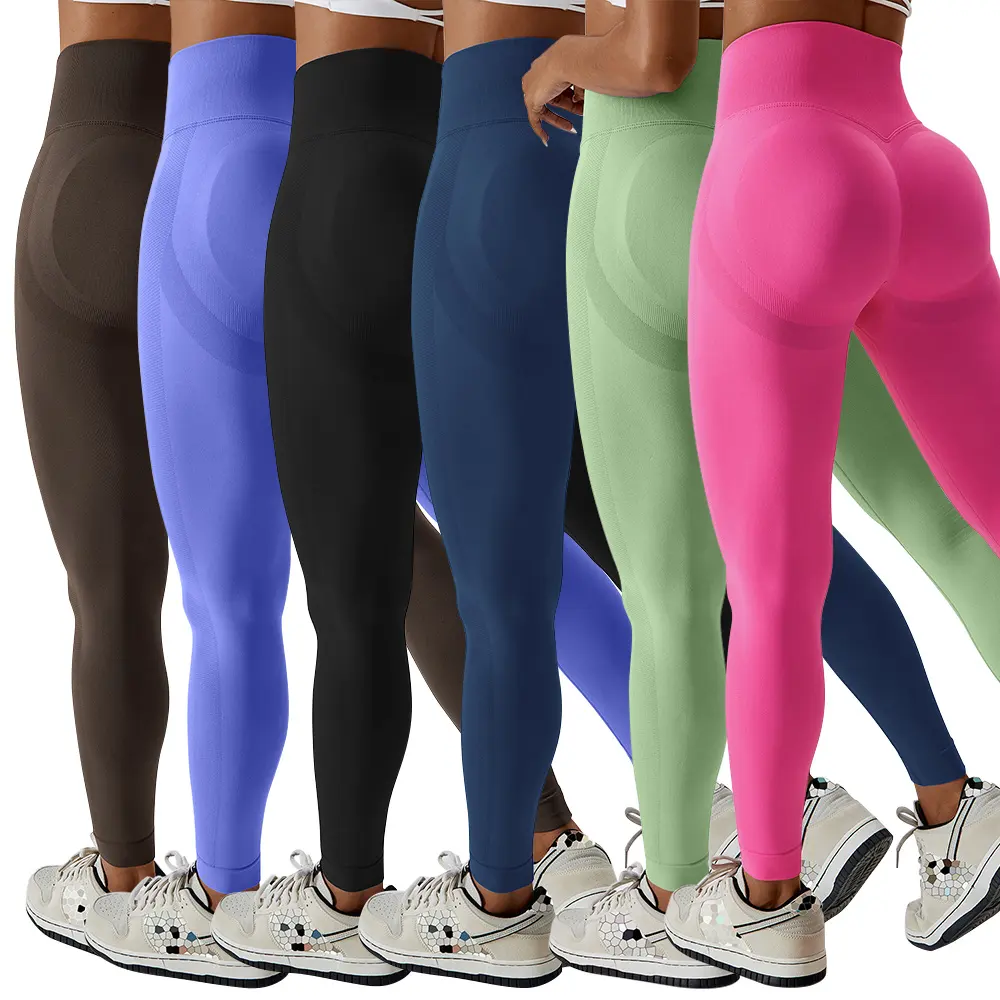 Celana Yoga kustom wanita pakaian Fitness pakaian olahraga elastis tinggi sejuk legging angkat bokong pinggang tinggi celana Yoga mulus seksi