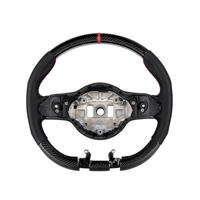 Volant en fibre de carbone pour Mercedes Benz W205 C63 808 E43 C300 C200 GLC SLK A45 AMG, accessoires intérieurs de voiture